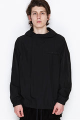2016 A/W NUMBER (N)INE POCKETABLE HOODED PULLOVER SHIRTS_NYLON PEACH BLACK