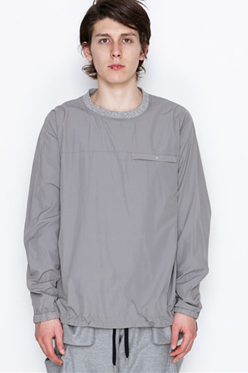 2016 A/W NUMBER (N)INE POCKETABLE PULLOVER SHIRTS_NYLON PEACH GRAY