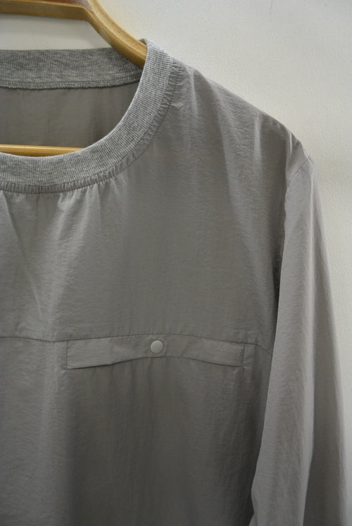 2016 A/W NUMBER (N)INE POCKETABLE PULLOVER SHIRTS_NYLON PEACH GRAY