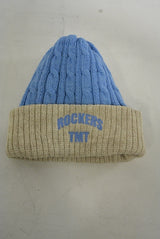 2015 A/W TMT COMBINATION CABLE KNIT CAP SAX