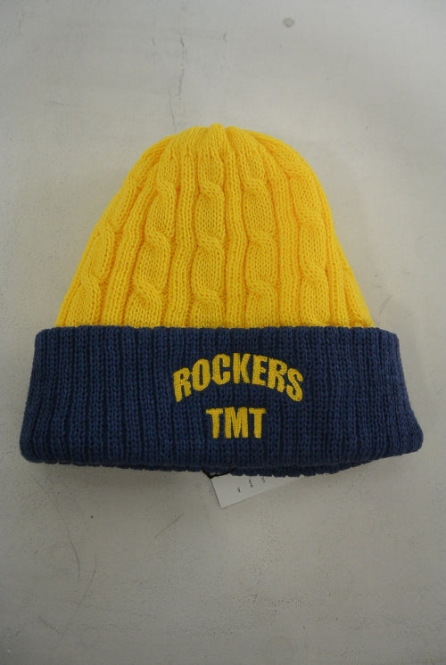 2015 A/W TMT COMBINATION CABLE KNIT CAP MUSTARD