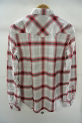2015 A/W n(n) BY NUMBER (N)INE Western Shirts_Flannel Onbure Check GRAYxRED