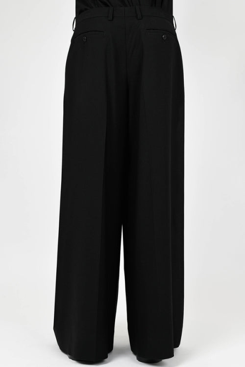 2025 A/W LAD MUSICIAN WOOL GABARDINE WIDE FLARE SLACKS