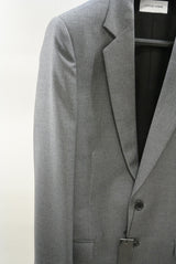 2015 A/W LITHIUM HOMME GREY MOHAIR WOOL NOTCHED MIDDLE 2B-JKT M-GREY