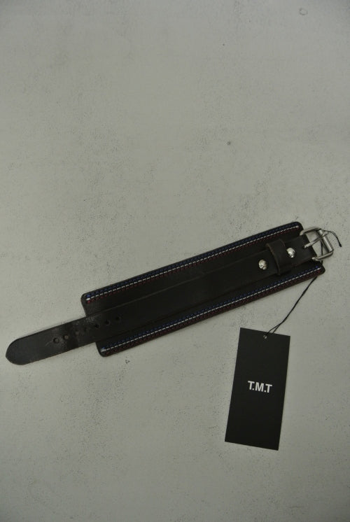 2014 A/W TMT LEATHER BANGLE BLACK