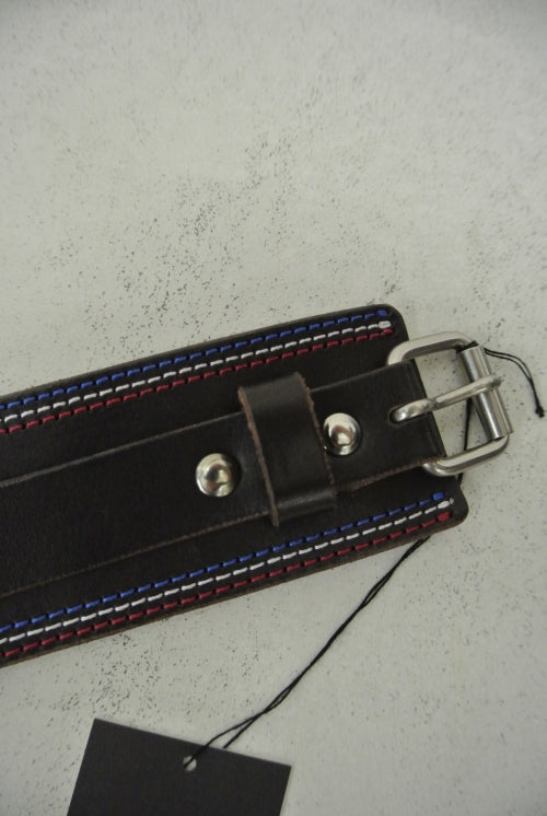 2014 A/W TMT LEATHER BANGLE BLACK