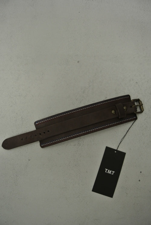 2014 A/W TMT LEATHER BANGLE BROWN