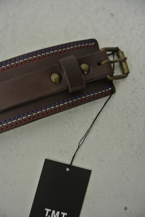 2014 A/W TMT LEATHER BANGLE BROWN