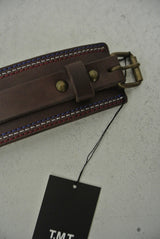 2014 A/W TMT LEATHER BANGLE BROWN
