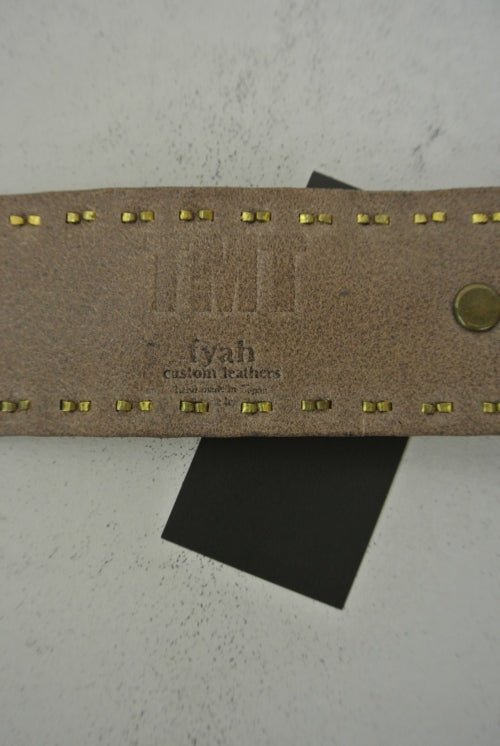 2014 A/W TMT LEATHER BANGLE STUDS BROWN