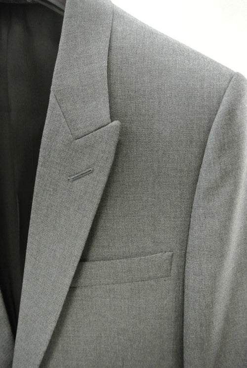 2014 A/W LITHIUM HOMME GREY MOHAIR WOOL PEAKED SHORT 1B-JKT M-GREY