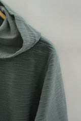2016 A/W TMT SLAB FRENCH TERRY PULLOVER PARKA (REVERSE) BLUE GREEN