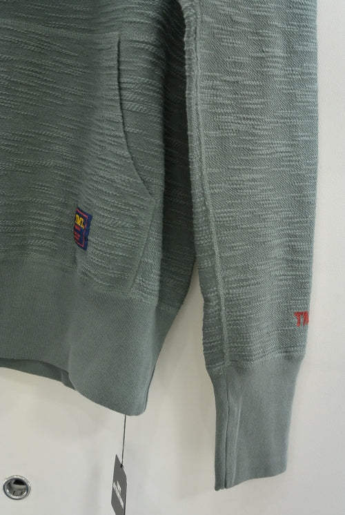 2016 A/W TMT SLAB FRENCH TERRY PULLOVER PARKA (REVERSE) BLUE GREEN