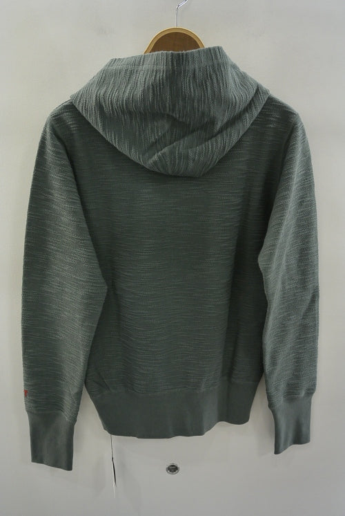 2016 A/W TMT SLAB FRENCH TERRY PULLOVER PARKA (REVERSE) BLUE GREEN
