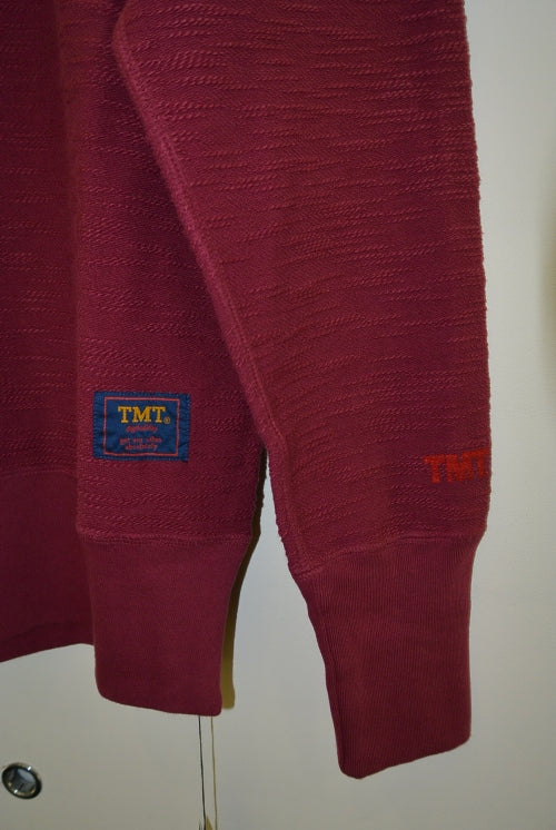 2016 A/W TMT SLAB FRENCH TERRY CREW NECK (REVERSE) BURGUNDY