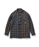 2020 A/W NUMBER (N)INE OVERSIZED BUTTON DOWN COLLAR N(N) LOGO EMBROIDERED STRETCH CHECK SHIRT