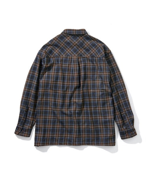 2020 A/W NUMBER (N)INE OVERSIZED BUTTON DOWN COLLAR N(N) LOGO EMBROIDERED STRETCH CHECK SHIRT