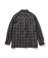 2020 A/W NUMBER (N)INE OVERSIZED BUTTON DOWN COLLAR N(N) LOGO EMBROIDERED STRETCH CHECK SHIRT