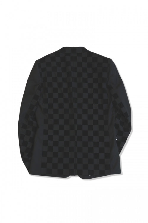 2015 A/W NUMBER (N)INE 1B Tailored Jacket_Pattern BLACK-CHEKER FLAG 
