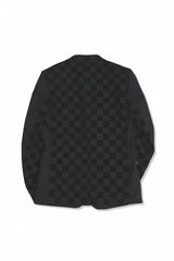 2015 A/W NUMBER (N)INE 1B Tailored Jacket_Pattern BLACK-CHEKER FLAG 