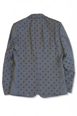 2015 A/W NUMBER (N)INE 1B Tailored Jacket_Pattern GRAY-CROSS