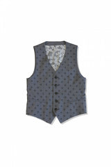 2015 A/W NUMBER (N)INE Tailored Vest_Pattern GRAY-CROSS