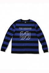 2015 A/W NUMBER (N)INE Border T-Shirts L/S _THE REDISUN 69 BLUExBLACK