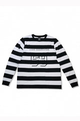 2015 A/W NUMBER (N)INE Border T-Shirts L/S _THE REDISUN 69 WHITExBLACK