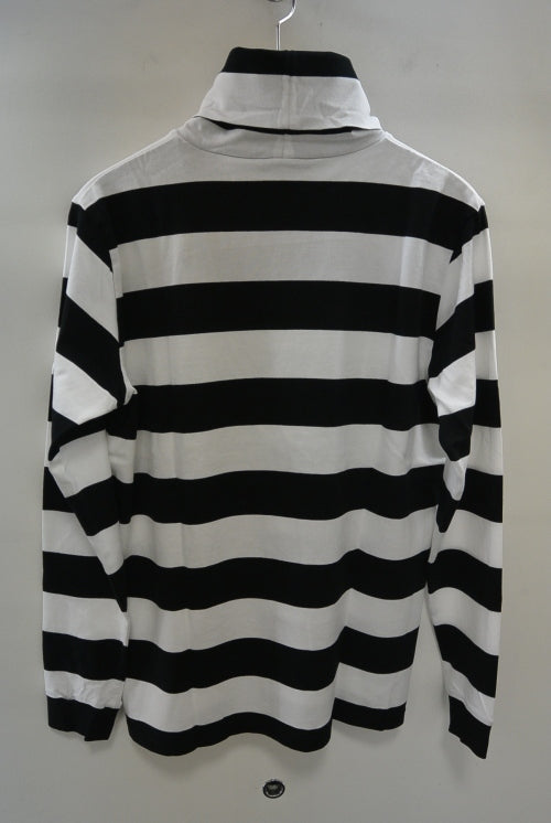 2015 A/W NUMBER (N)INE Border Turtle Neck WHITExBLACK
