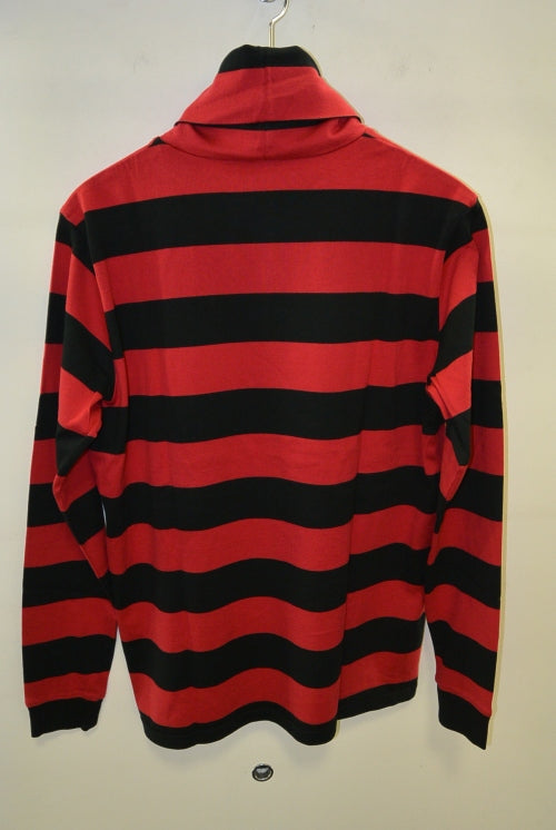 2015 A/W NUMBER (N)INE Border Turtle Neck REDxBLACK