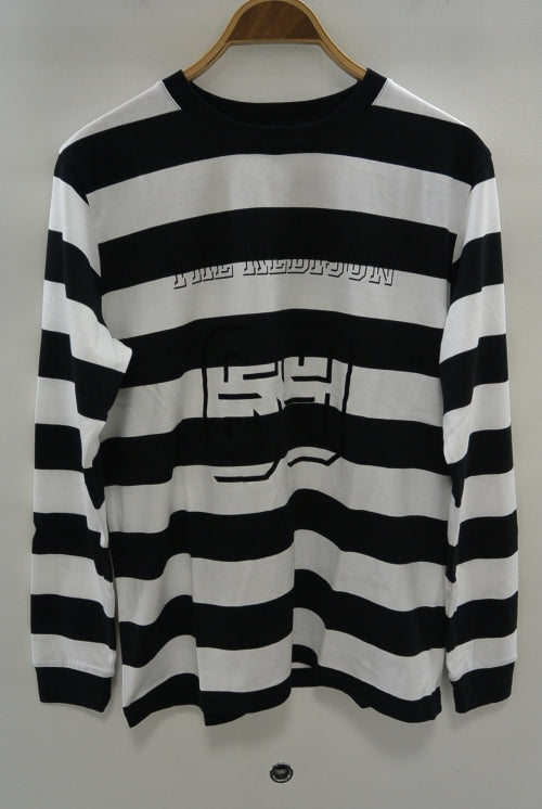 2015 A/W NUMBER (N)INE Border T-Shirts L/S _THE REDISUN 69 WHITExBLACK