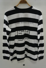 2015 A/W NUMBER (N)INE Border T-Shirts L/S _THE REDISUN 69 WHITExBLACK