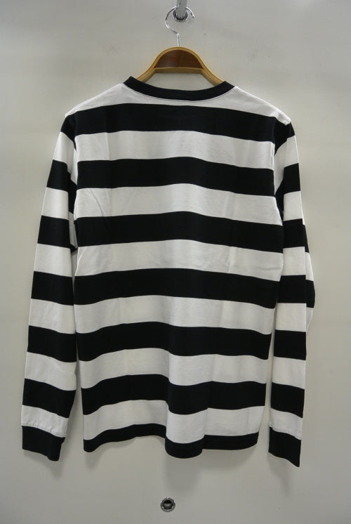 2015 A/W NUMBER (N)INE Border T-Shirts L/S _THE REDISUN 69 WHITExBLACK