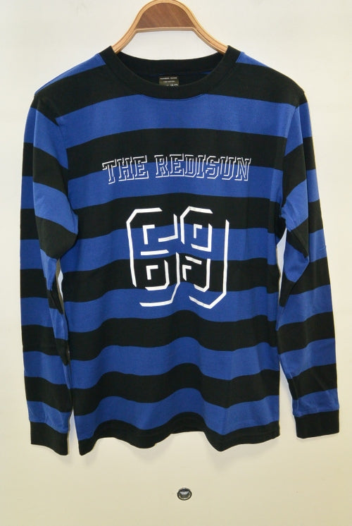 2015 A/W NUMBER (N)INE Border T-Shirts L/S _THE REDISUN 69 BLUExBLACK