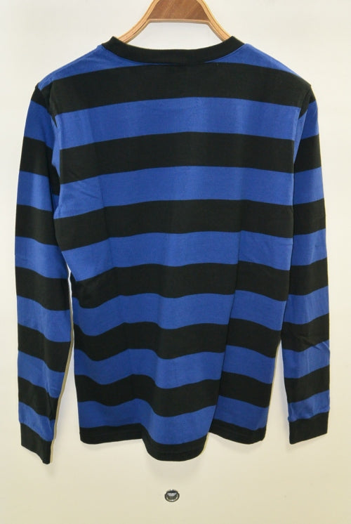 2015 A/W NUMBER (N)INE Border T-Shirts L/S _THE REDISUN 69 BLUExBLACK