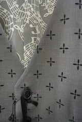 2015 A/W NUMBER (N)INE Tailored Vest_Pattern GRAY-CROSS