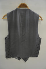 2015 A/W NUMBER (N)INE Tailored Vest_Pattern GRAY-CROSS