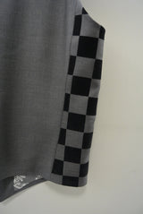 2015 A/W NUMBER (N)INE Tailored Vest_Pattern GRAY-CHEKER FLAG