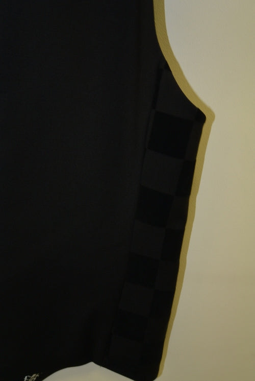 2015 A/W NUMBER (N)INE Tailored Vest_Pattern BLACK-CHEKER FLAG