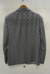 2015 A/W NUMBER (N)INE 1B Tailored Jacket_Pattern GRAY-CROSS