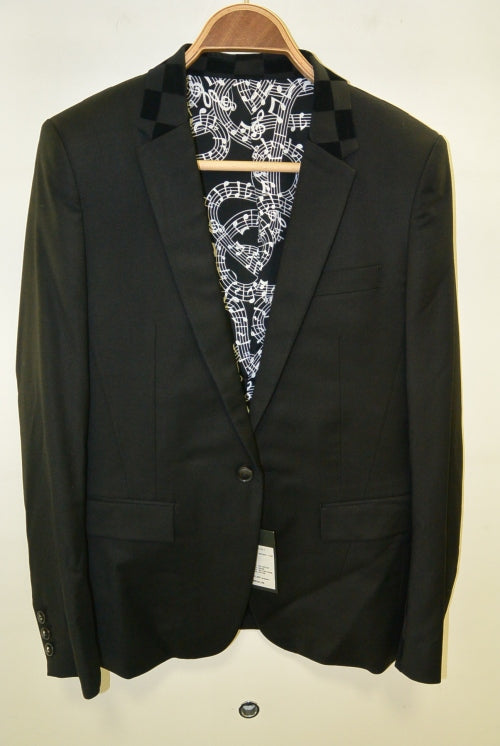 2015 A/W NUMBER (N)INE 1B Tailored Jacket_Pattern BLACK-CHEKER FLAG 