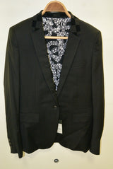 2015 A/W NUMBER (N)INE 1B Tailored Jacket_Pattern BLACK-CHEKER FLAG 