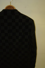 2015 A/W NUMBER (N)INE 1B Tailored Jacket_Pattern BLACK-CHEKER FLAG 