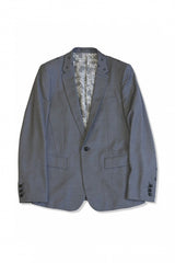 2015 A/W NUMBER (N)INE 1B Tailored Jacket_Pattern GRAY-CROSS