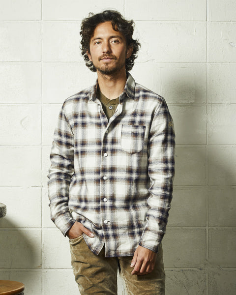 2020 A/W TMT HERRINGBONE OMBRE PLAID SHIRTS (TSHF2004)