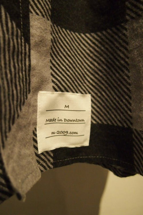 2015 A/W M / original buffalo check shirts (gray) 
