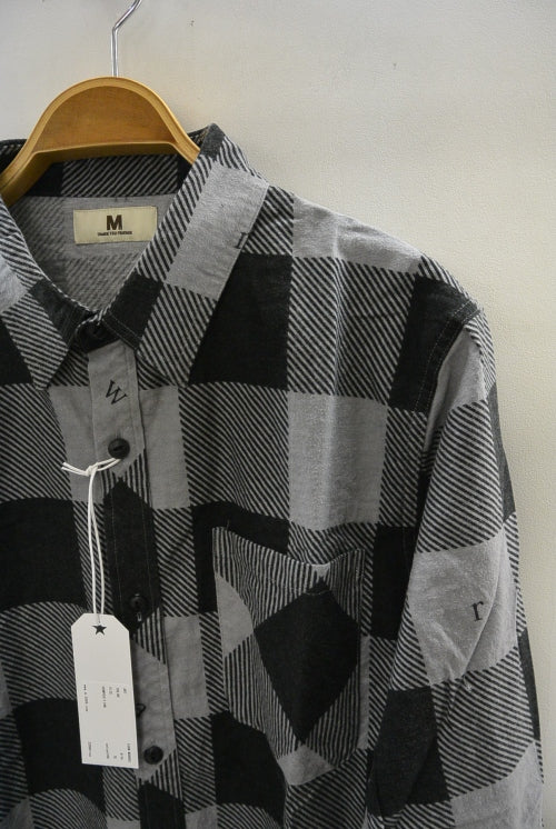 2015 A/W M / original buffalo check shirts (gray) 
