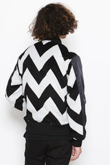 2017 A/W NUMBER (N)INE NYLON VARSITY JACKET_ZIG ZAG BORDER 
