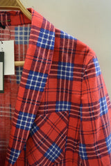 2016 A/W NUMBER (N)INE GOWN_FLANNEL CHECK RED