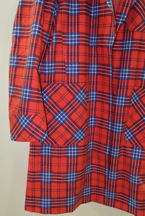 2016 A/W NUMBER (N)INE GOWN_FLANNEL CHECK RED